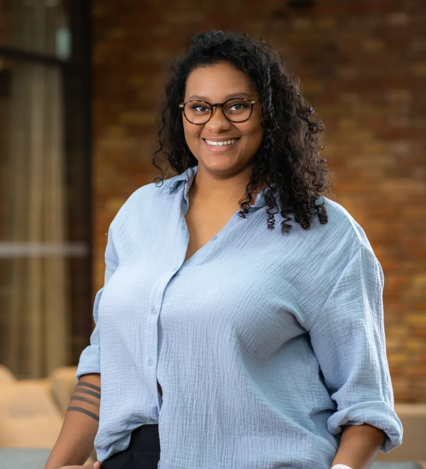 A portrait of a female founder of Mark We Trust.